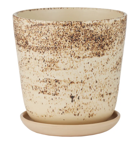 Angara Ceramic Pot with Saucer