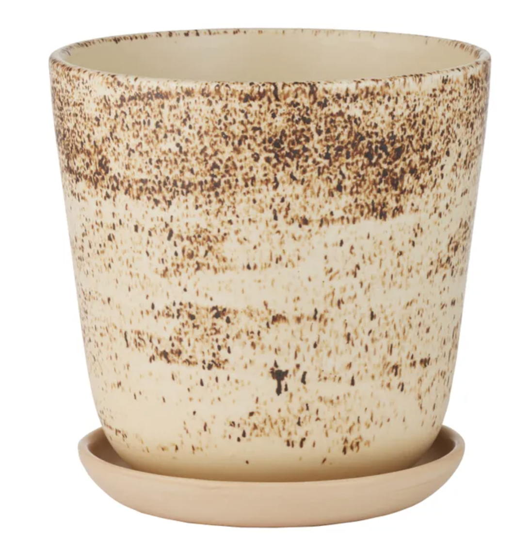 Angara Ceramic Pot with Saucer