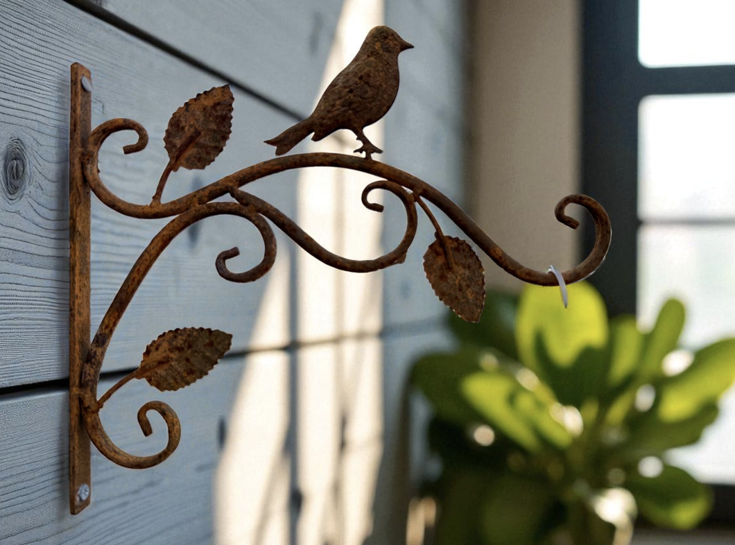 Rusty Bird Wall Bracket
