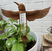 Load image into Gallery viewer, Rustic Bird Rain Gauge