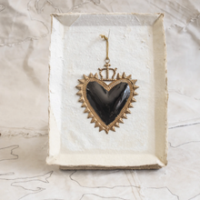Load image into Gallery viewer, Milagro Black Heart with Crown