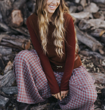 Load image into Gallery viewer, Red Check Linen Pants