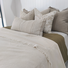 Load image into Gallery viewer, Heavy Weight Natural French Linen Fringed Bed Cover 200x230cm