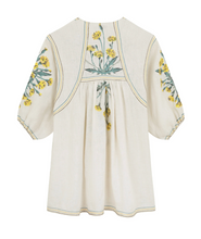 Load image into Gallery viewer, Daphné Embroidered Linen Smock Dress