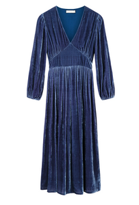 Anouk Silk Velvet Midi Dress