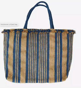Madam Stoltz Handwoven Striped Bag Was $130 Now $90