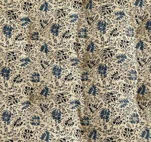 Madam Stoltz Printed Cotton Mattress Blue Black Floral