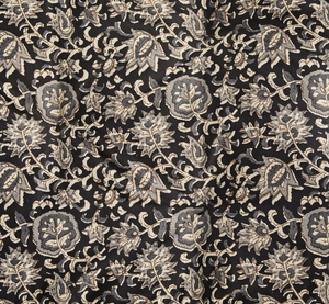 Madam Stoltz Printed Cotton Mattress Black and Grey Floral