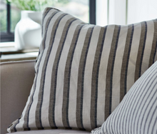 Load image into Gallery viewer, Hampton Blue / Taupe Stripe Cushion