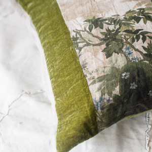 Cochin Linen and Velvet Cushion