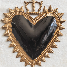 Load image into Gallery viewer, Milagro Black Heart with Crown