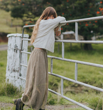 Load image into Gallery viewer, Eadie Linen Pant with Gathering Detail in Gingham