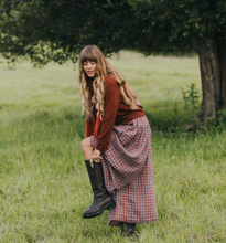 Load image into Gallery viewer, Red Check Linen Pants