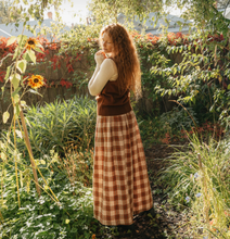 Load image into Gallery viewer, French Linen Culottes in Clay Check