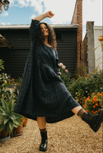 Load image into Gallery viewer, Montaigne Journee Linen Dress in Tartan