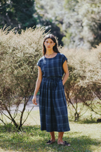 Load image into Gallery viewer, Amélie Linen Skirt in Blue Check