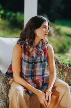 Load image into Gallery viewer, Cara Linen Top In Multi Check