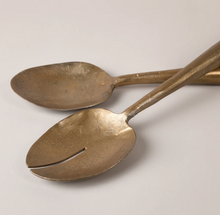 Load image into Gallery viewer, Brass Forged Thick Handle Salad Servers