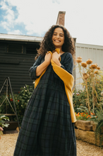 Load image into Gallery viewer, Montaigne Journee Linen Dress in Tartan