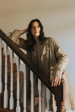 Load image into Gallery viewer, Berg Linen Collarless Peacoat in Brown Check