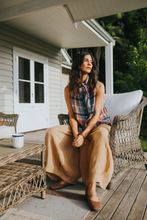 Load image into Gallery viewer, Cara Linen Top In Multi Check