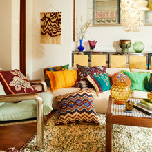 Load image into Gallery viewer, Sage x Clare Vivi Appliqué Cushion - Rosewood