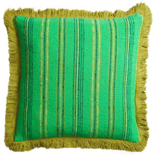 Load image into Gallery viewer, Sage x Clare Nicolette Woven Cushion - Spring Green