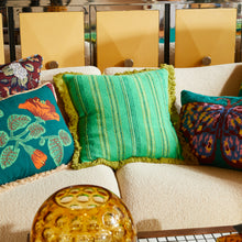 Load image into Gallery viewer, Sage x Clare Nicolette Woven Cushion - Spring Green
