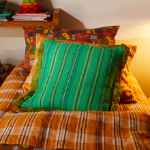 Load image into Gallery viewer, Sage x Clare Nicolette Woven Cushion - Spring Green