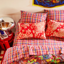 Load image into Gallery viewer, Hazel Velvet Pillowcase - Vermillion