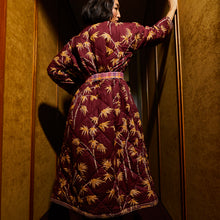 Load image into Gallery viewer, Sage x Clare Aneta Quilted Cotton Robe - Rosewood