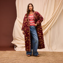 Load image into Gallery viewer, Sage x Clare Aneta Quilted Cotton Robe - Rosewood