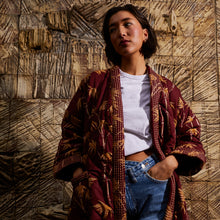 Load image into Gallery viewer, Sage x Clare Aneta Quilted Cotton Robe - Rosewood