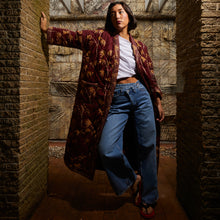 Load image into Gallery viewer, Sage x Clare Aneta Quilted Cotton Robe - Rosewood