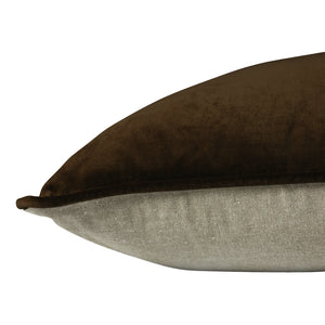 Classic Velvet Cushion Walnut