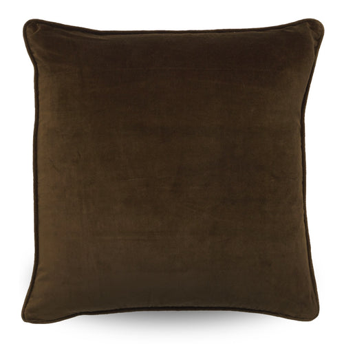 Classic Velvet Cushion Walnut