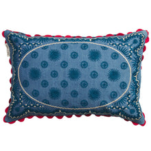 Load image into Gallery viewer, Sage x Clare Anneliese Reversible Denim Cushion - Poppy