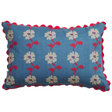 Load image into Gallery viewer, Sage x Clare Anneliese Reversible Denim Cushion - Poppy