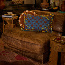 Load image into Gallery viewer, Sage x Clare Anneliese Reversible Denim Cushion - Peridot