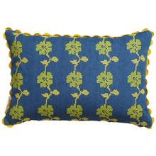 Load image into Gallery viewer, Sage x Clare Anneliese Reversible Denim Cushion - Peridot