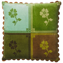 Load image into Gallery viewer, Sage x Clare Bonny Reversible Velvet Cushion - Tigers Eye