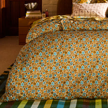 Load image into Gallery viewer, Sage x Clare Magnolia Cotton Quilt Cover - Turquoise