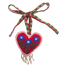 Load image into Gallery viewer, Maya Beaded Felt Heart Decoration