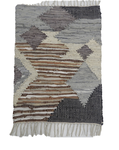 Woven Leather and Cotton Rug Was $146 now $73
