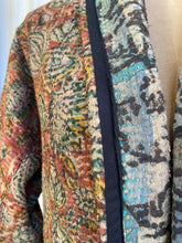 Load image into Gallery viewer, Bagru Kantha Reversible Long Jacket #1