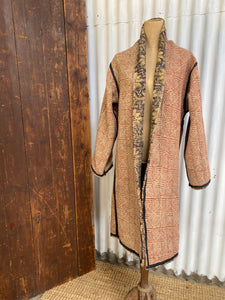 Bagru Kantha Reversible Long Jacket #2