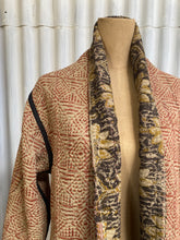 Load image into Gallery viewer, Bagru Kantha Reversible Long Jacket #2