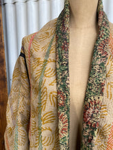 Load image into Gallery viewer, Bagru Kantha Reversible Long Jacket #4
