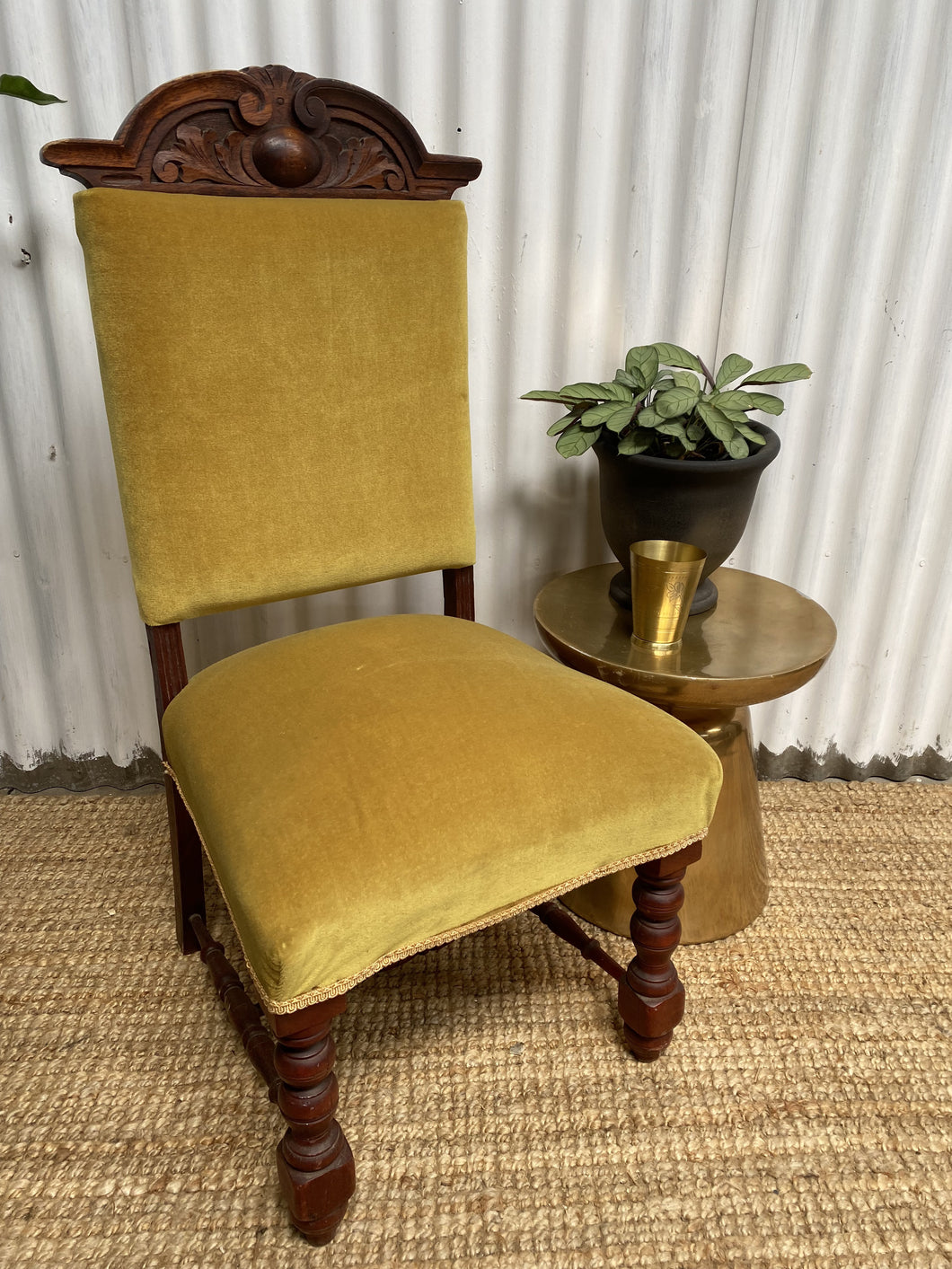 Gold Velvet Occasional Chair