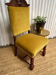 Gold Velvet Occasional Chair